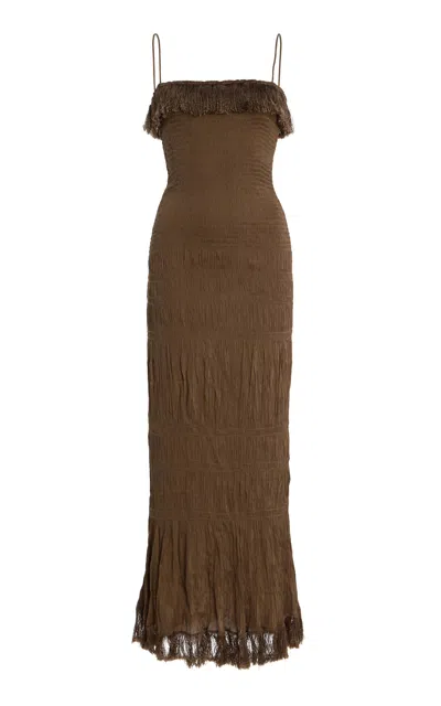 By Malene Birger Nova Fringe Dress In Brown