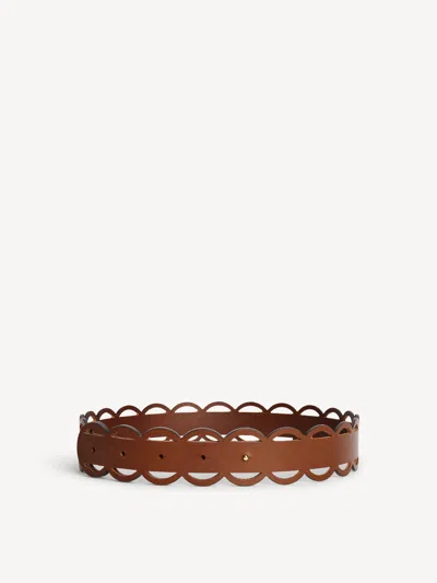 By Malene Birger Nurra Leather Belt In Dark Tan