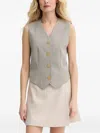 By Malene Birger Occa Buttoned Sleeveless Vest In Gray