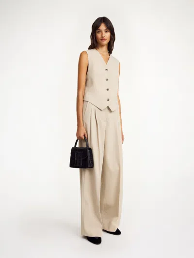 By Malene Birger Occa Waistcoat In Beige Melange