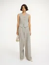 By Malene Birger Occa Waistcoat In Grey Brown Melange