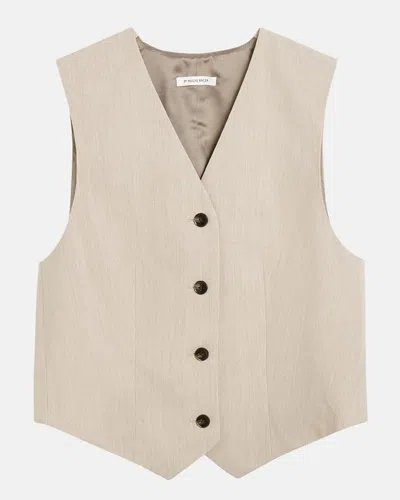 BY MALENE BIRGER OCCA WOVEN BUTTON-DOWN VEST