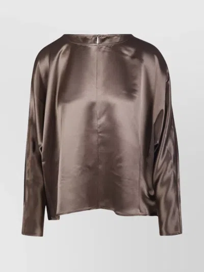 By Malene Birger Odelleys Long Sleeve Relaxed Fit Shirt In Brown