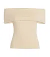 By Malene Birger Off-the-shoulder Hetha Top In Neutral