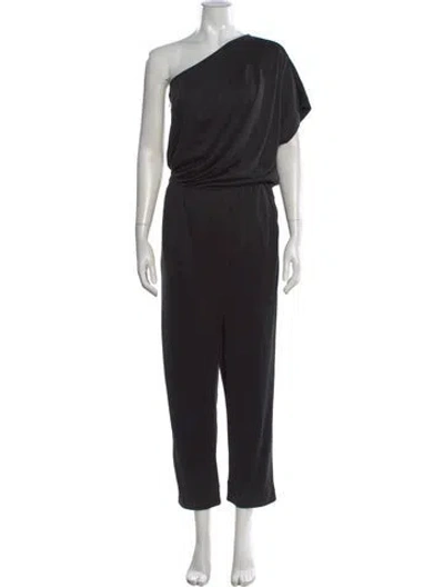 Pre-owned By Malene Birger One-shoulder Jumpsuit In Black