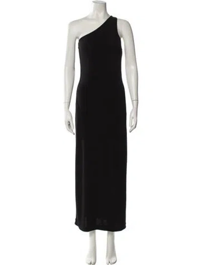 Pre-owned By Malene Birger One-shoulder Long Dress In Black