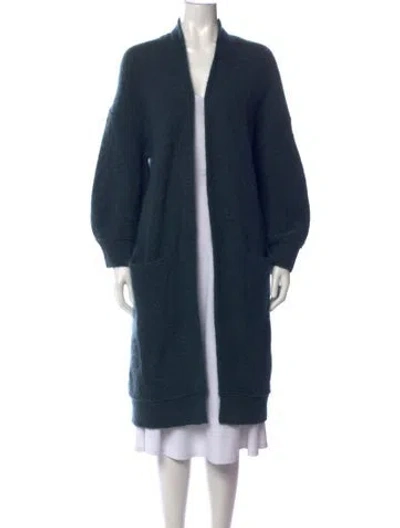 Pre-owned By Malene Birger Open Front Sweater In Blue