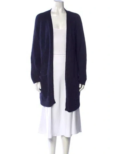 Pre-owned By Malene Birger Open Front Sweater In Blue