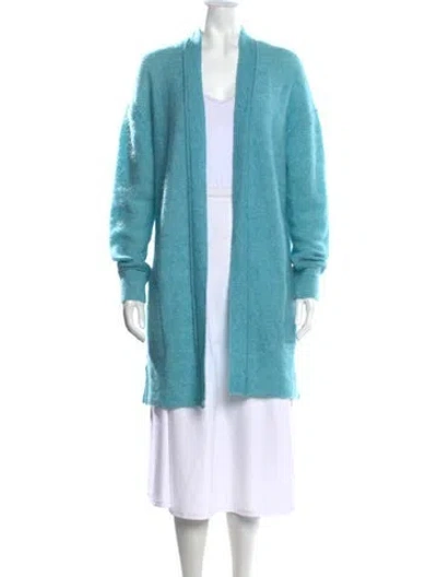 Pre-owned By Malene Birger Open Front Sweater In Blue
