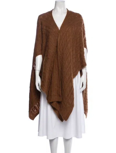 Pre-owned By Malene Birger Open Front Sweater In Brown