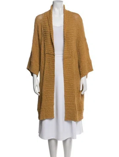 Pre-owned By Malene Birger Open Front Sweater In Multi