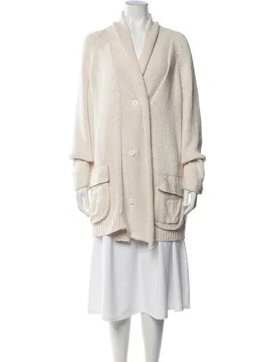 Pre-owned By Malene Birger Open Front Sweater In Neutrals