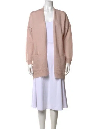 Pre-owned By Malene Birger Open Front Sweater In Pink