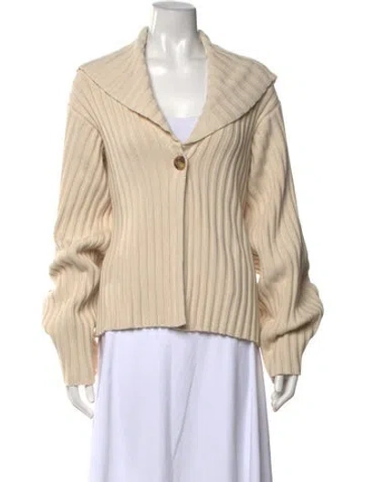 Pre-owned By Malene Birger Open Front Sweater W/ Tags In Neutral