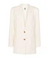 By Malene Birger Ophie Cotton-blend Seersucker Blazer In White