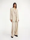 By Malene Birger Ophie Single-breasted Blazer In Beige Melange