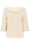 By Malene Birger T Shirt In Cotone Biologico In Neutro