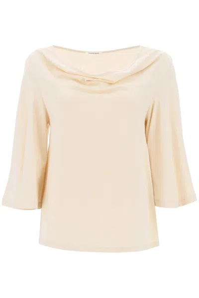 By Malene Birger T Shirt In Cotone Biologico In Beige