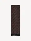 By Malene Birger Ortega Cashmere-blend Scarf In Dark Chokolate