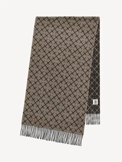 By Malene Birger Ortega Cashmere-blend Scarf In Grey Brown Melange