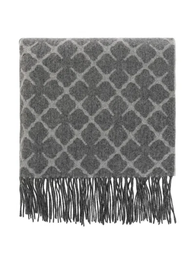 By Malene Birger Ortega Monogram-pattern Scarf In Purple