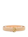By Malene Birger Ouma Knot-buckle Leather Belt In Gold
