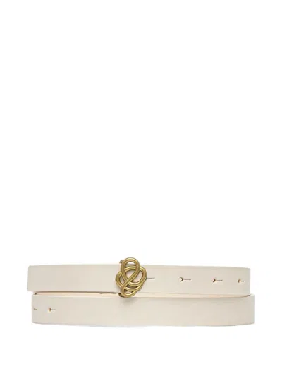 By Malene Birger Ouma Leather Belt In Beige