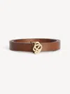 By Malene Birger Ouma Leather Belt In Dark Brown