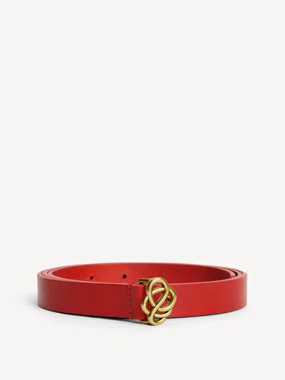 By Malene Birger Ouma Leather Belt In Dark Chilli