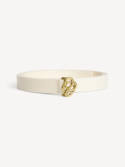 By Malene Birger Ouma Leather Belt In Soft White