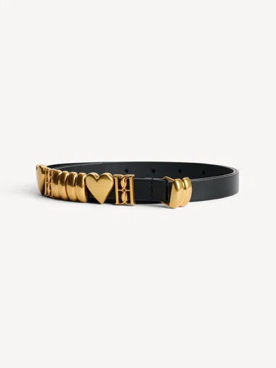 By Malene Birger Ounlas Leather Belt In Blue