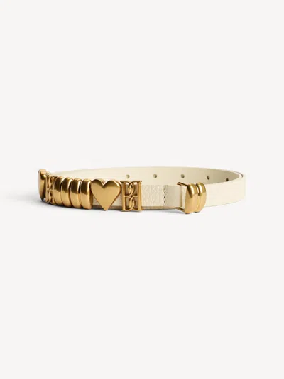 By Malene Birger Ounlas Leather Belt In White