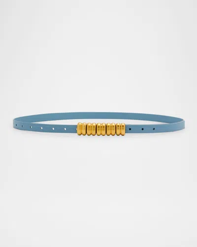 By Malene Birger Ounlo Adjustable Leather Belt In Faded Dove