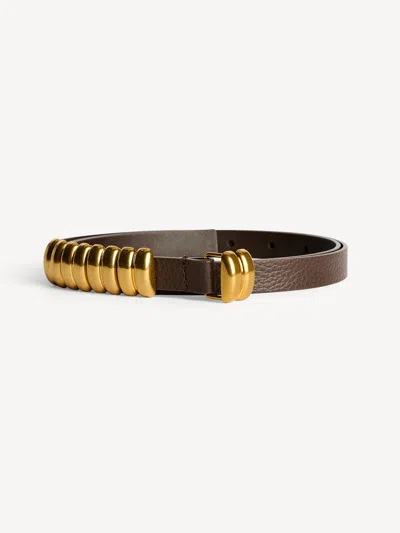 By Malene Birger Ounlo Leather Belt In Brown