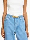 By Malene Birger Ounlo Adjustable Leather Belt In Faded Dove