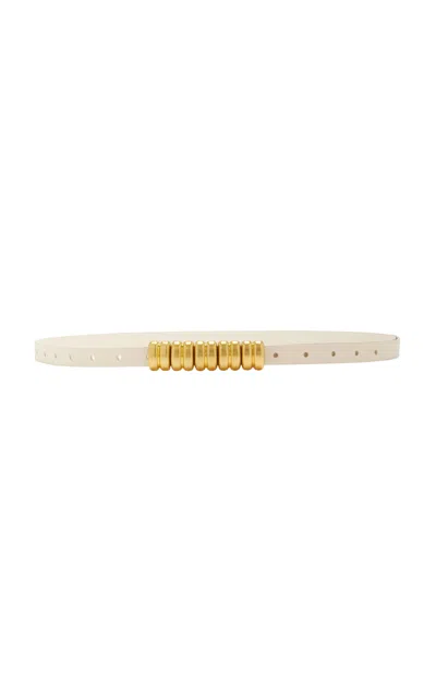 By Malene Birger Ounlo Leather Belt In Oyster Gray