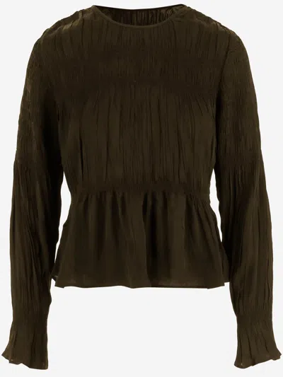 By Malene Birger Ovas Viscose Shirt In Brown