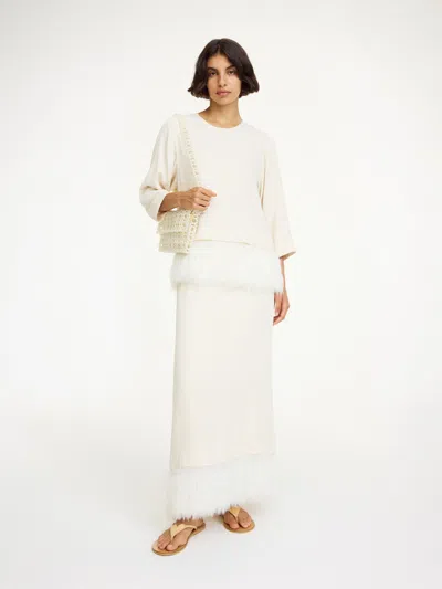 By Malene Birger Palomie Midi Skirt In Soft White