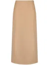 By Malene Birger Palomie Wool Midi Skirt In 144 Dark Sand