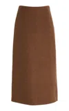 By Malene Birger Palomie Wool Midi Skirt In Brown