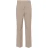 By Malene Birger Igda Crepe Straight-leg Pants In Brown