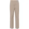 By Malene Birger Igda Crepe Straight-leg Pants In Brown