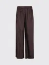 By Malene Birger Wide Leg Textured Fabric Trousers In Brown