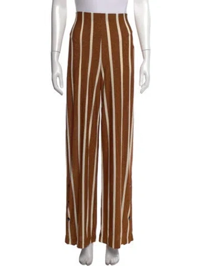 Pre-owned By Malene Birger Pants In Metallic/orange