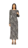 By Malene Birger Zebra Parise Maxi Dress In Black,white