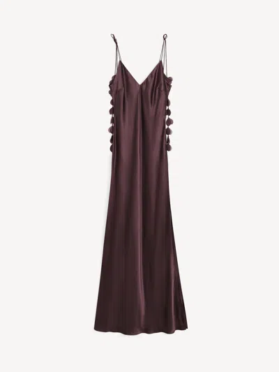By Malene Birger Pascale Silk Maxi Slip Dress In Red