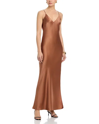 By Malene Birger Pascale Slip Dress In Brown