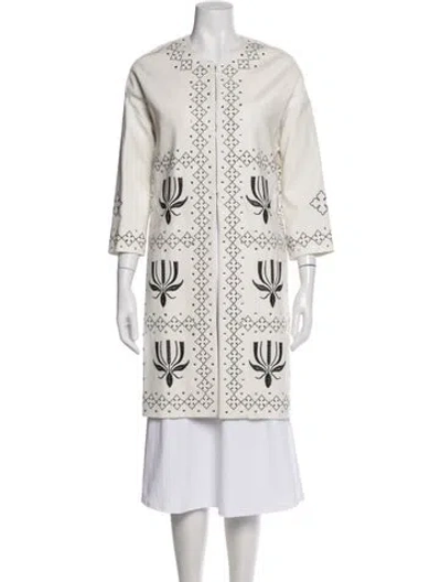 Pre-owned By Malene Birger Patterned Coat In Neutral