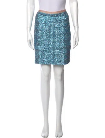 Pre-owned By Malene Birger Patterned Knee-length Skirt In Blue