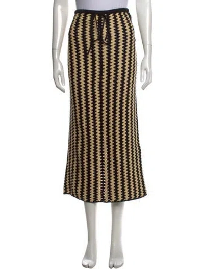 Pre-owned By Malene Birger Patterned Long Skirt W/ Tags In Multicolor